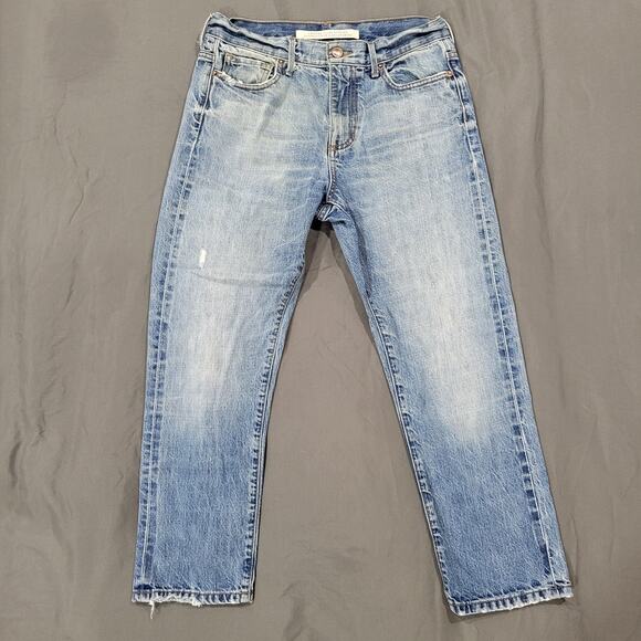 Banana Republic Jeans Womens 27 Short White Oak Cone Selvedge Blue Denim USA - Picture 1 of 11